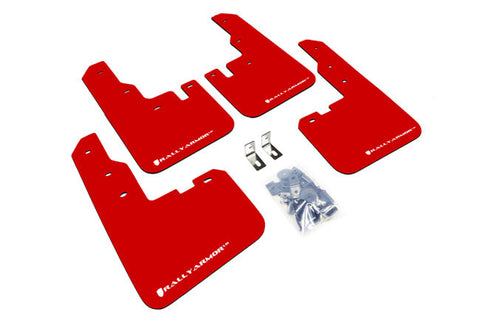 2016-18 Toyota RAV4 - Rally Armor Red Mud Flaps - White Logo